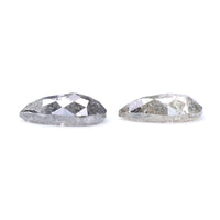 Natural Loose Pear Salt And Pepper Diamond Black Grey Color 0.69 CT 5.85 MM Pear Shape Rose Cut Diamond L272