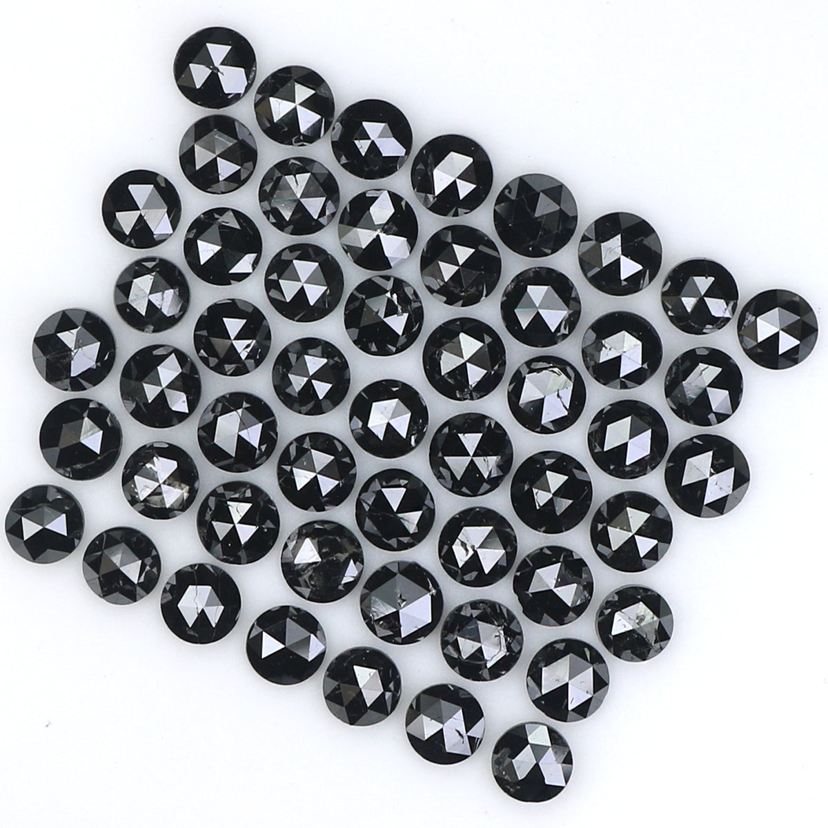 2.88 CT Natural Loose Round Rose Cut Diamond Black Color Round Shape Diamond 2.30 MM Natural Loose Black Color Round Rose Cut Diamond LQ1813