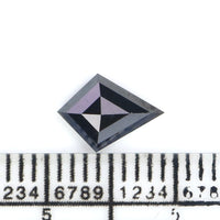 Natural Loose Kite Diamond Black Color 0.63 CT 8.43 MM Kite Shape Rose Cut Diamond KR2620