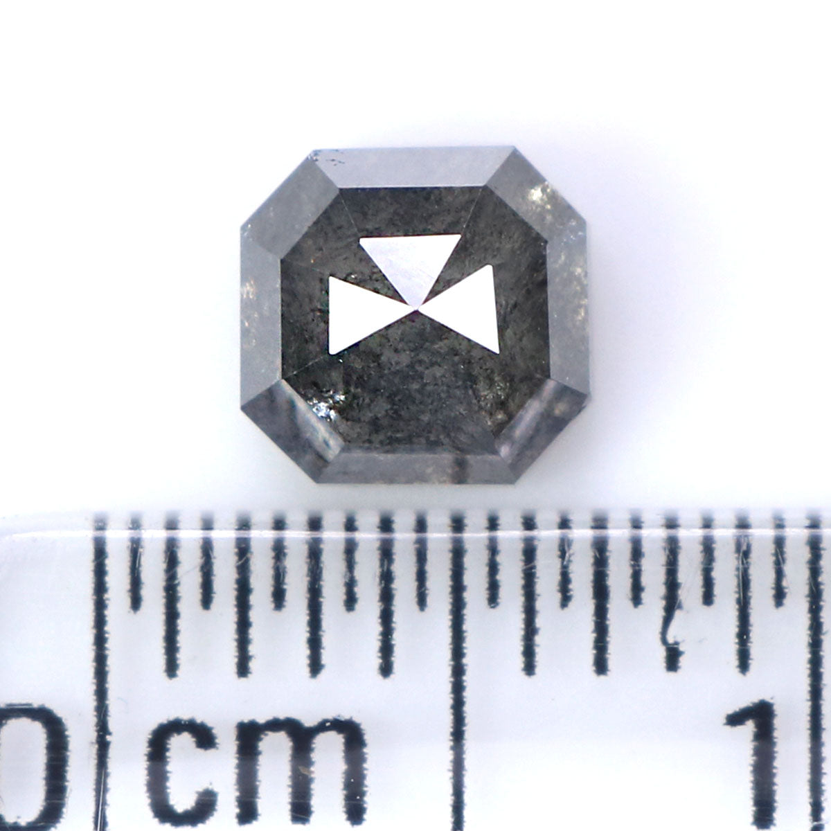 0.87 CT Natural Loose Radiant Shape Diamond Salt And Pepper Radiant Cut Diamond 4.90 MM Natural Black Grey Radiant Rose Cut Diamond LQ5859