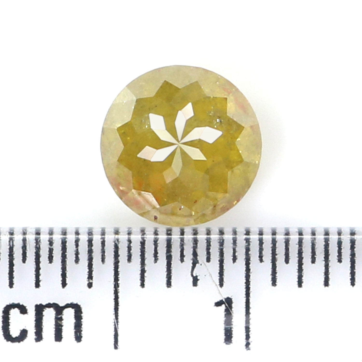 1.14 CT Natural Loose Round Rose Cut Diamond Yellow Color Round Shape Diamond 6.10 MM Natural Yellow Color Round Rose Cut Diamond LQ8841