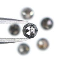 Natural Loose Round Rose Cut Diamond, Salt And Pepper Round Diamond, Natural Loose Diamond, Rose Cut Diamond, 1.16 CT Round Shape L2785