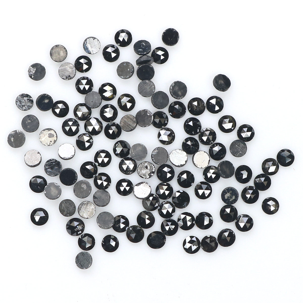2.53 CT Natural Loose Round Shape Diamond Black Color Round Diamond 1.80 MM Natural Loose Diamond Black Color Round Rose Cut Diamond LQ1870