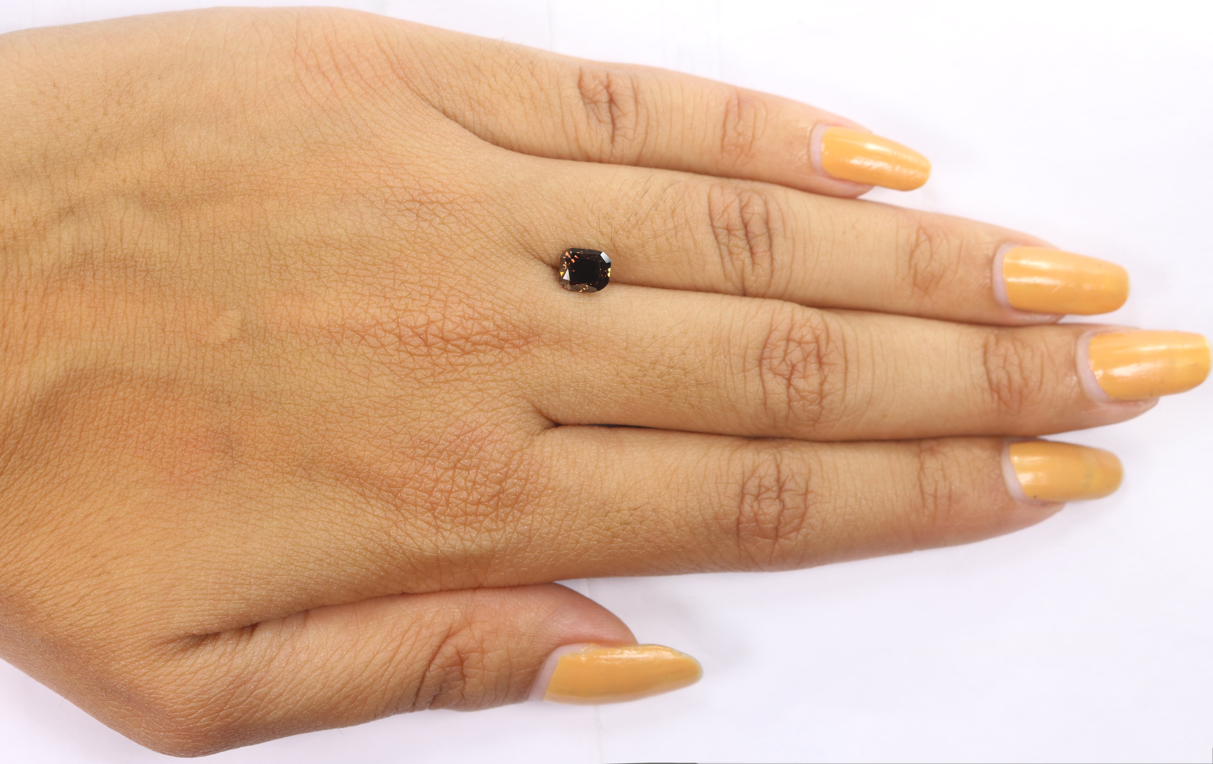 1.05 CT Natural Loose Cushion Shape Diamond Brown Color Cushion Diamond 5.75 MM Natural Brown Diamond Cushion Brilliant Cut Diamond LQ1829