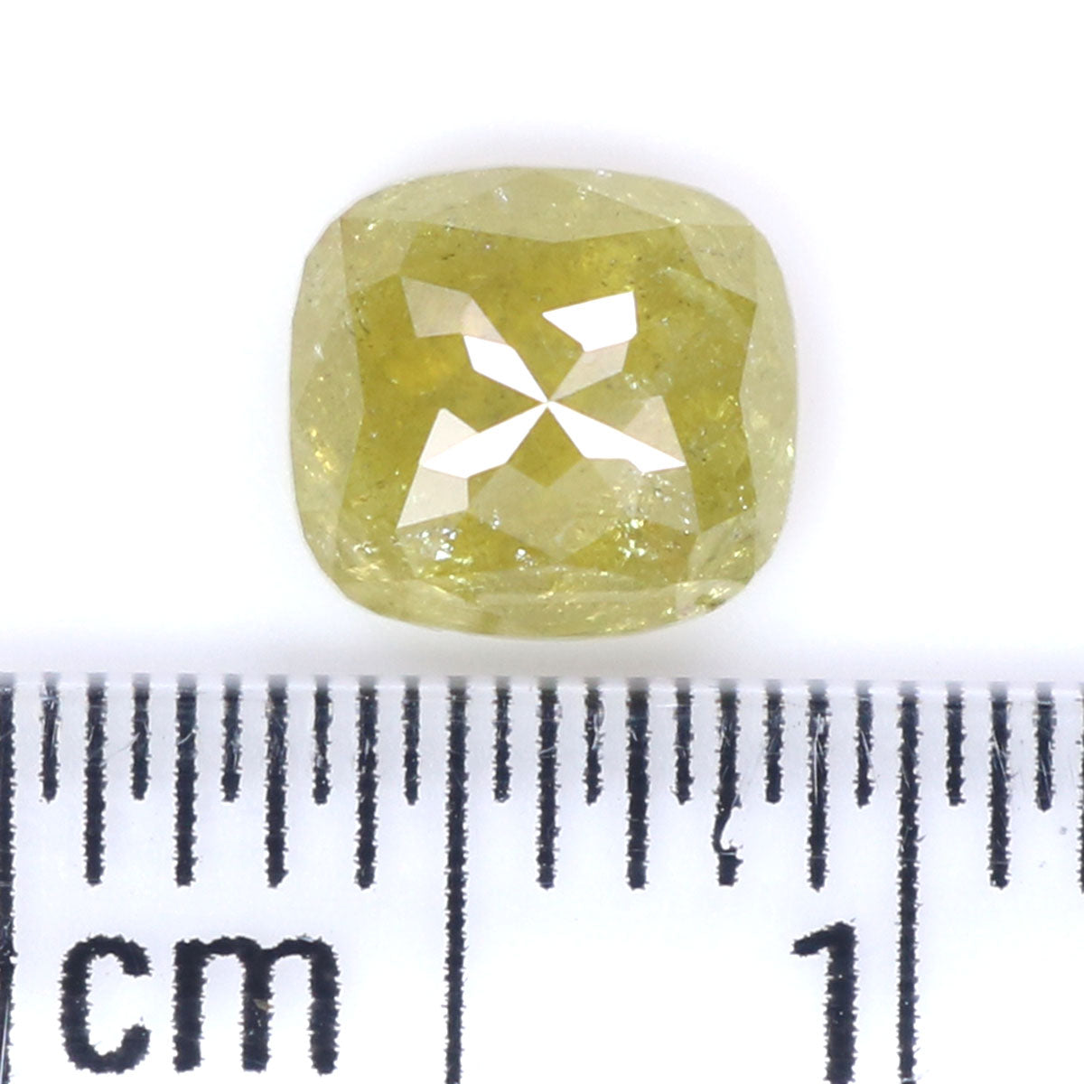 0.85 CT Natural Loose Cushion Shape Diamond Yellow Color Cushion Cut Diamond 5.65 MM Natural Yellow Color Cushion Rose Cut Diamond LQ8204