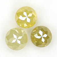 Natural Loose Rose Cut Yellow Color Diamond 0.67 CT 3.30 MM Round Rose Cut Shape Diamond L6333