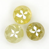 Natural Loose Rose Cut Yellow Color Diamond 0.67 CT 3.30 MM Round Rose Cut Shape Diamond L6333