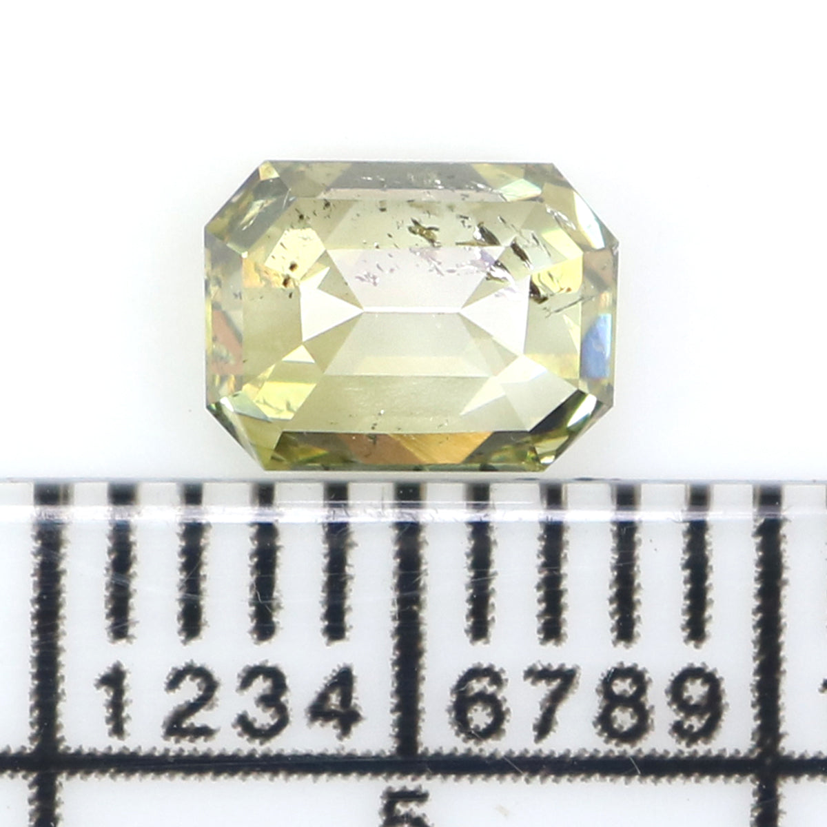 0.67 CT Natural Loose Emerald Shape Diamond Green Color Emerald Shape Diamond 5.75 MM Natural Green Color Emerald Rose Cut Diamond QL2548