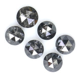 Natural Loose Rose Cut Salt And Pepper Diamond Black Grey Color 1.34 CT 3.40 MM Round Rose Cut Shape Diamond L8227