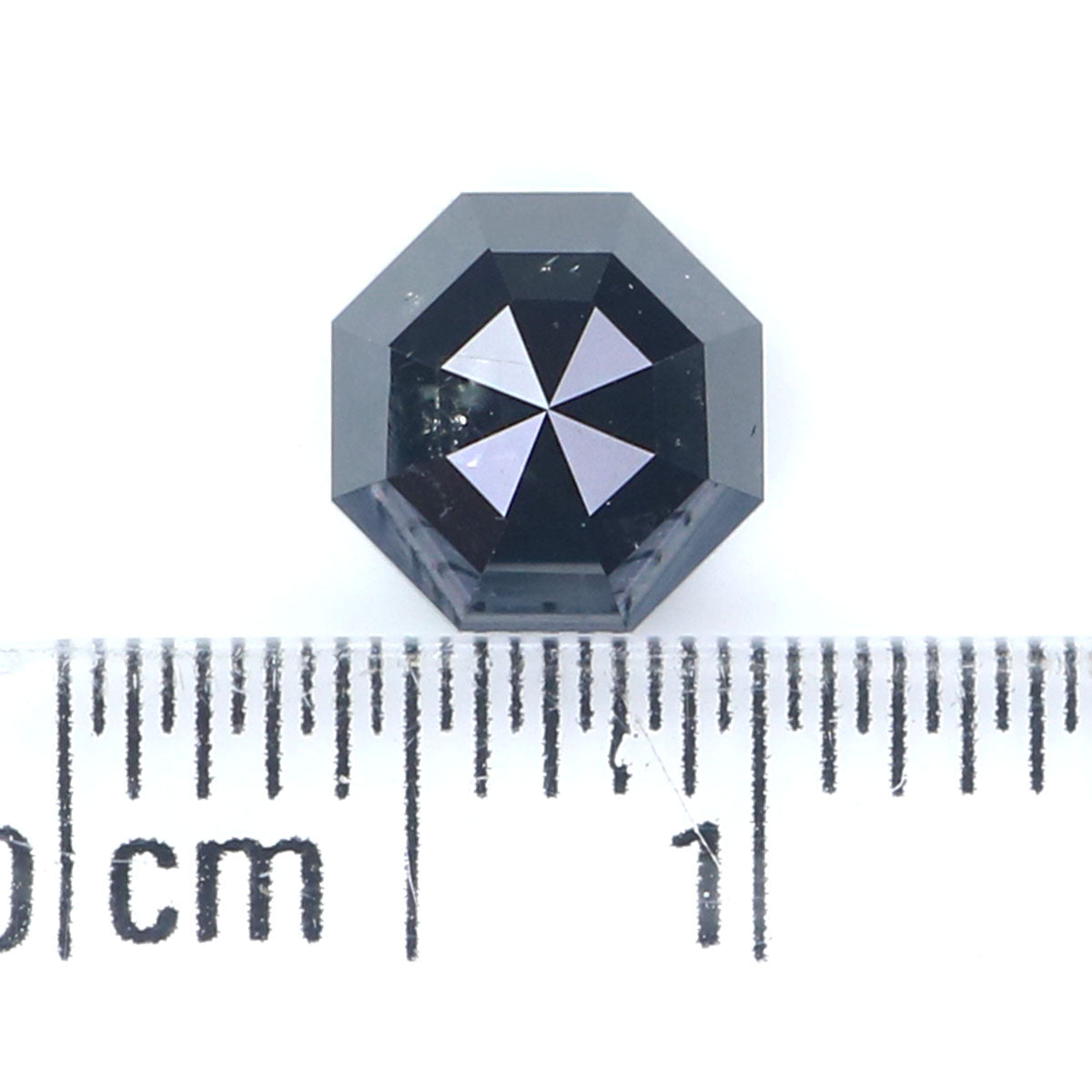 1.34 CT Natural Loose Octagon Diamond Black Color Octagon Diamond 6.30 MM Natural Loose Diamond Grey Color Octagon Rose Cut Diamond LQ9741