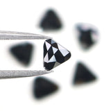 Natural Loose Slice Black Color Diamond 1.18 CT 5.50 MM Slice Shape Rose Cut Diamond L2672