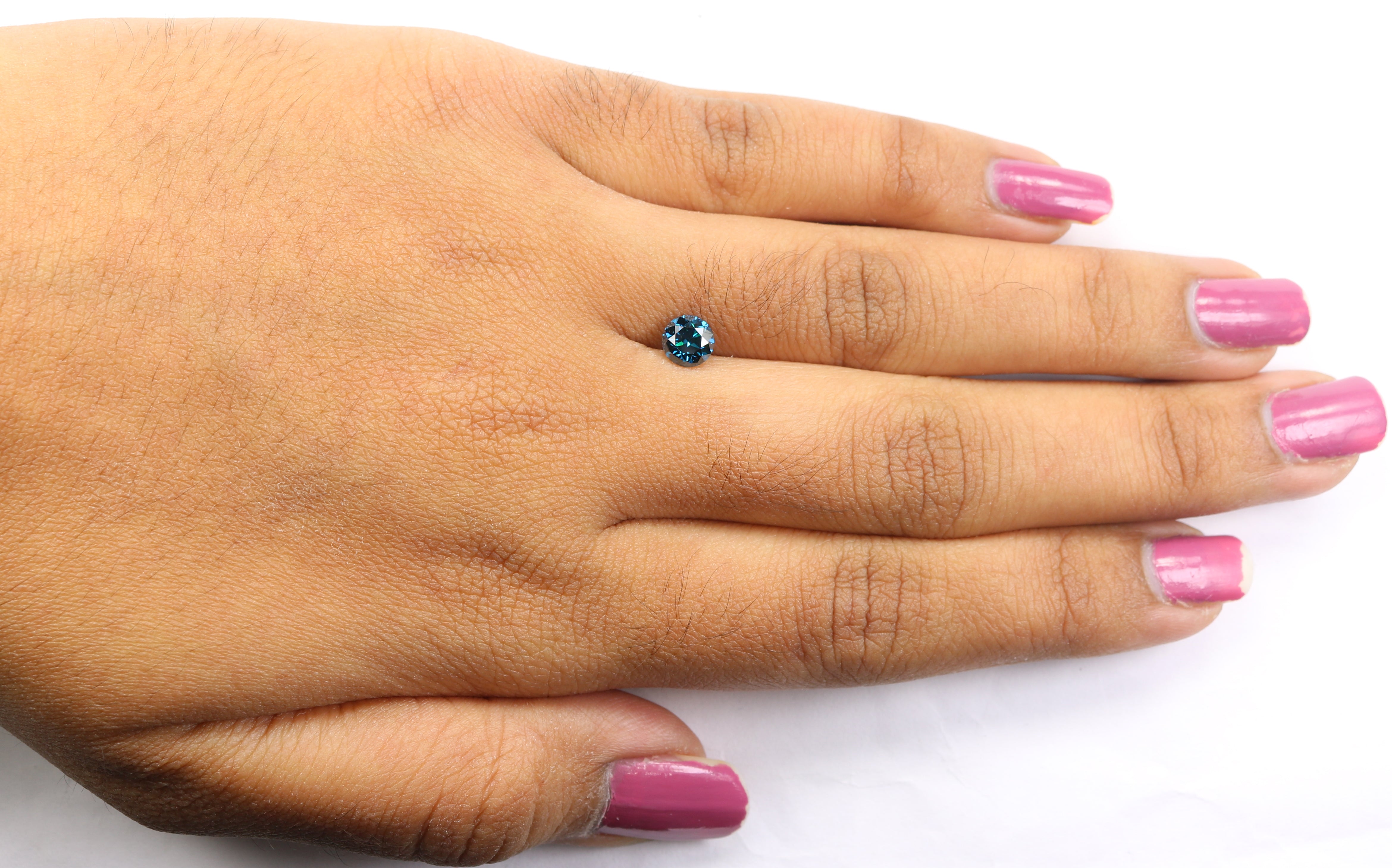 Natural Loose Round Blue Color Diamond 0.60 CT 5.15 MM Round Brilliant Cut Diamond KDL1659