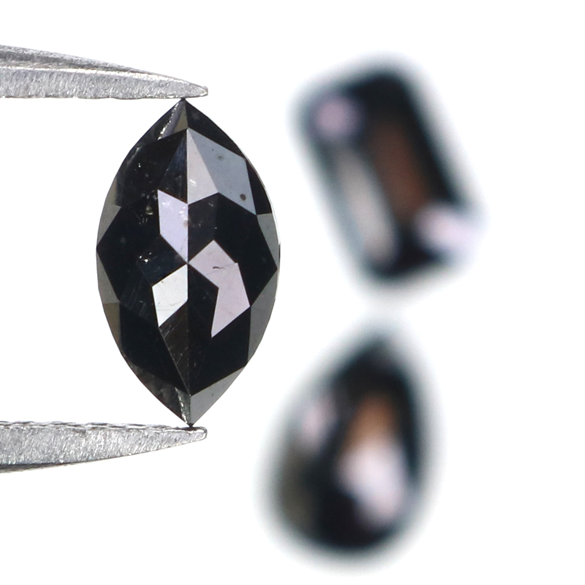 1.04 CT Natural Loose Mix Shape Diamond Black Color Mix Shape Diamond 6.75 MM Natural Loose Black Color Mix Shape Rose Cut Diamond KQ2639