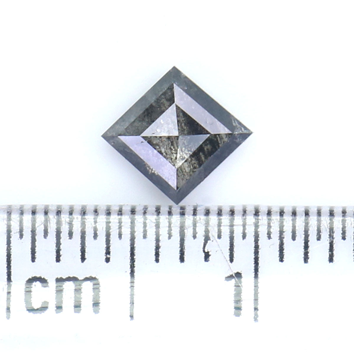 0.50 CT Natural Loose Kite Shape Diamond Salt And Pepper Kite Shape Diamond 6.15 MM Natural Black Grey Color Kite Rose Cut Diamond QK2572