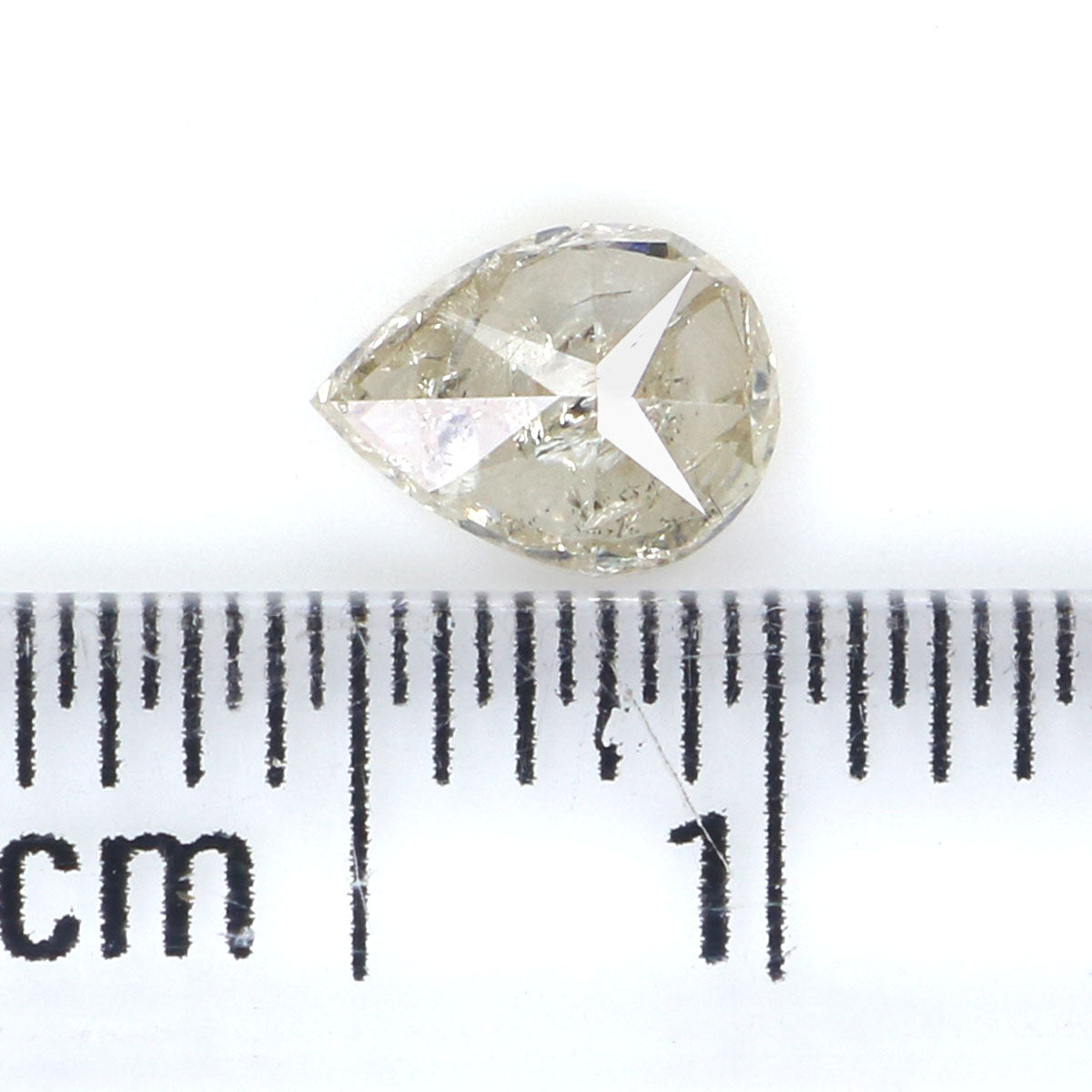 Natural Loose Pear Grey Color Diamond 0.43 CT 5.60 MM Pear Shape Rose Cut Diamond KR1009