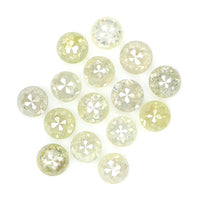 Natural Loose Round Rose Cut Light Yellow Color Diamond 1.28 CT 2.50 MM Round Rose Cut Shape Diamond KR652