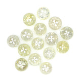 Natural Loose Round Rose Cut Light Yellow Color Diamond 1.28 CT 2.50 MM Round Rose Cut Shape Diamond KR652