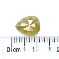 Natural Loose Pear Yellow Color Diamond 1.84 CT 10.00 MM Pear Shape Rose Cut Diamond KR1024