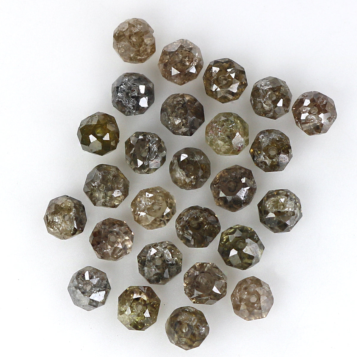 2.21 CT Natural Loose Bead Shape Diamond Brown Color Bead Cut Diamond 2.30 MM Natural Loose Brown Color Diamond Bead Rose Cut Diamond LQ1681