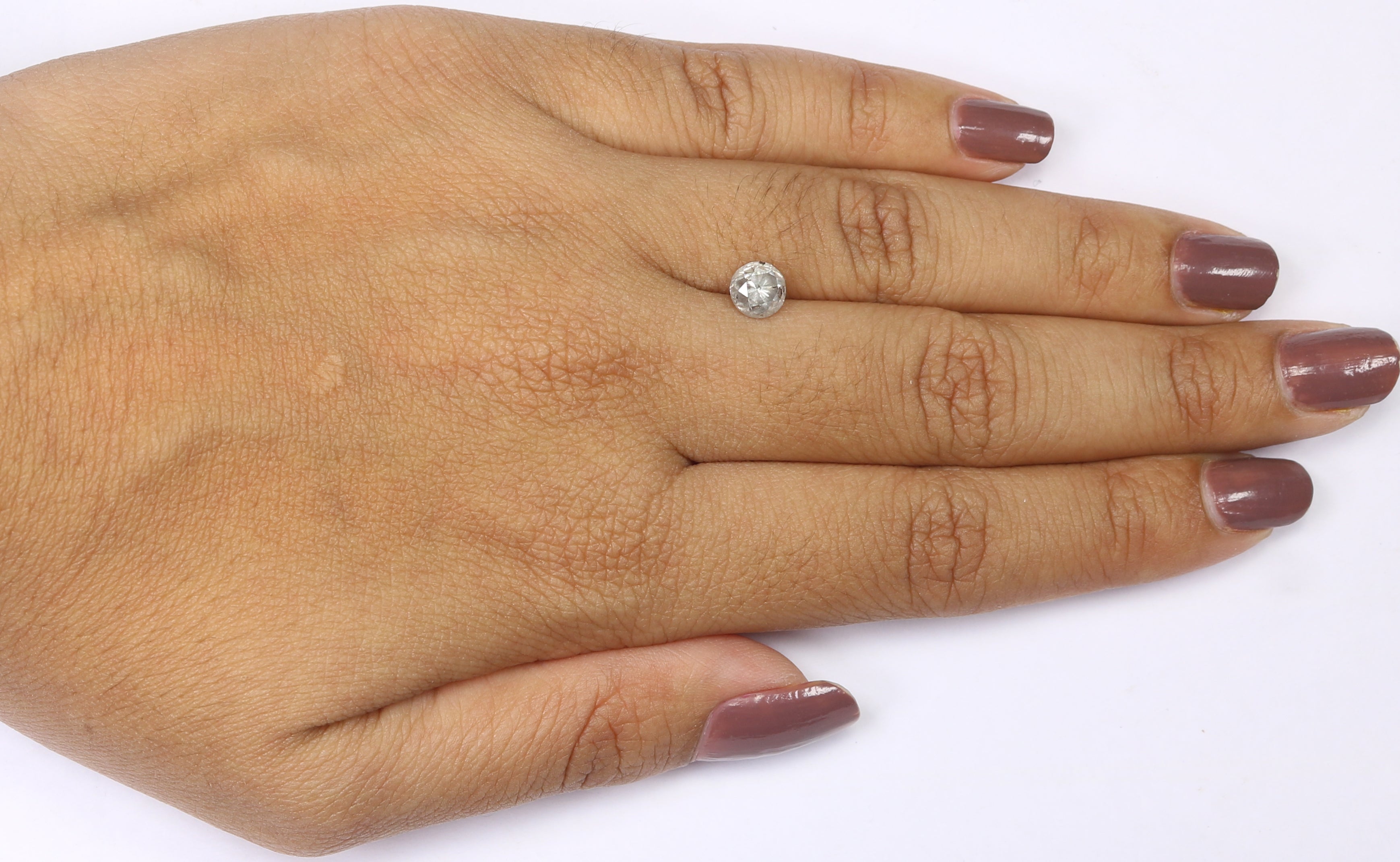 1.09 CT Natural Loose Round Shape Diamond Milky Grey Color Round Cut Diamond 5.80 MM Natural Grey Color Round Brilliant Cut Diamond LQ8170