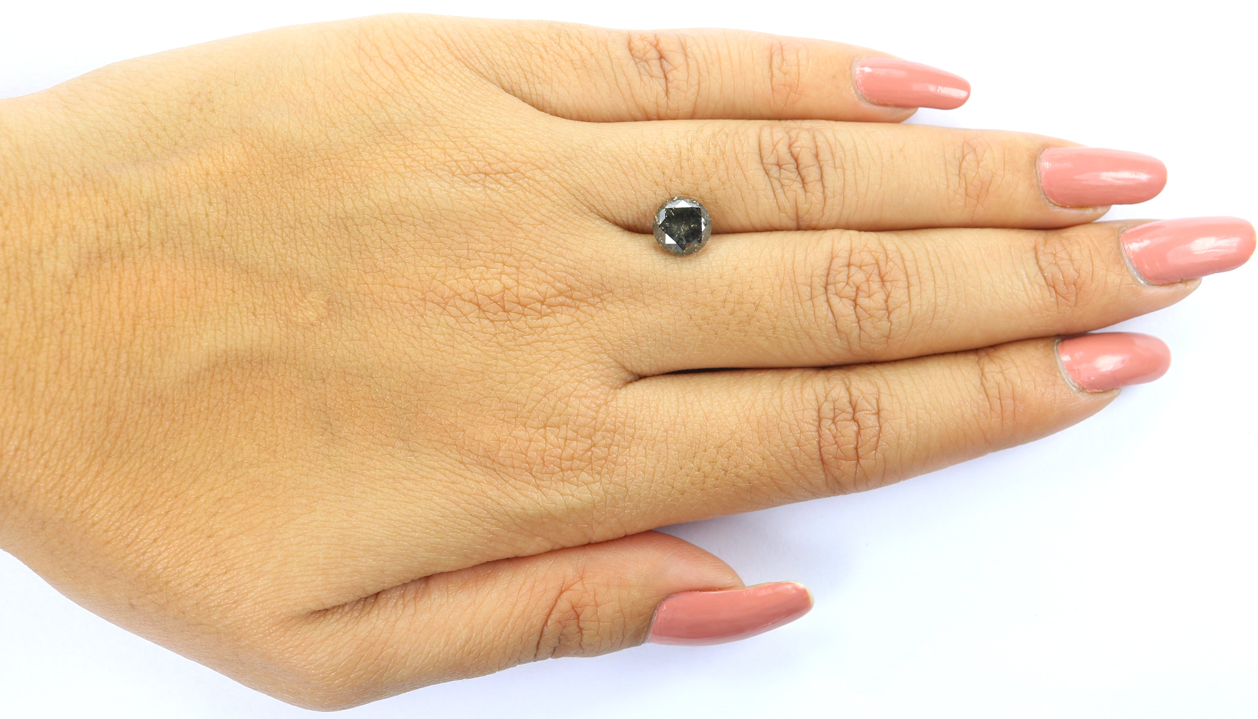 1.72 CT Natural Loose Round Shape Diamond Salt And Pepper Round Cut Diamond 7.15 MM Natural Loose Diamond Round Brilliant Cut Diamond LQ2399