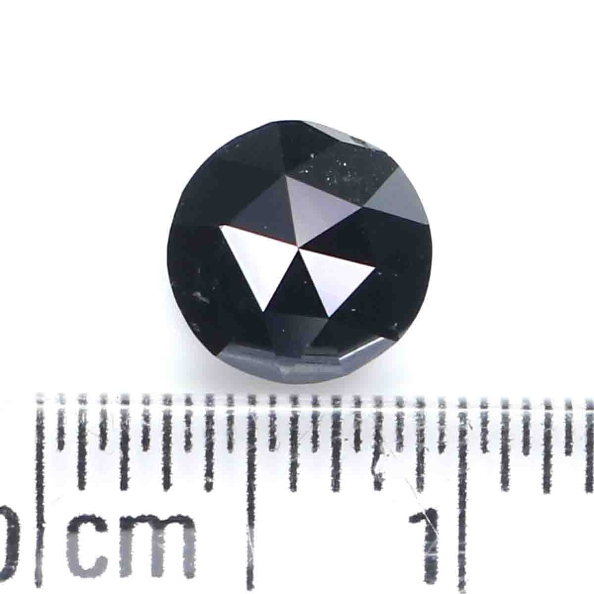 Natural Loose Rose Cut Black Color Diamond 0.98 CT 6.30 MM Round Rose Cut Shape Diamond KR1844