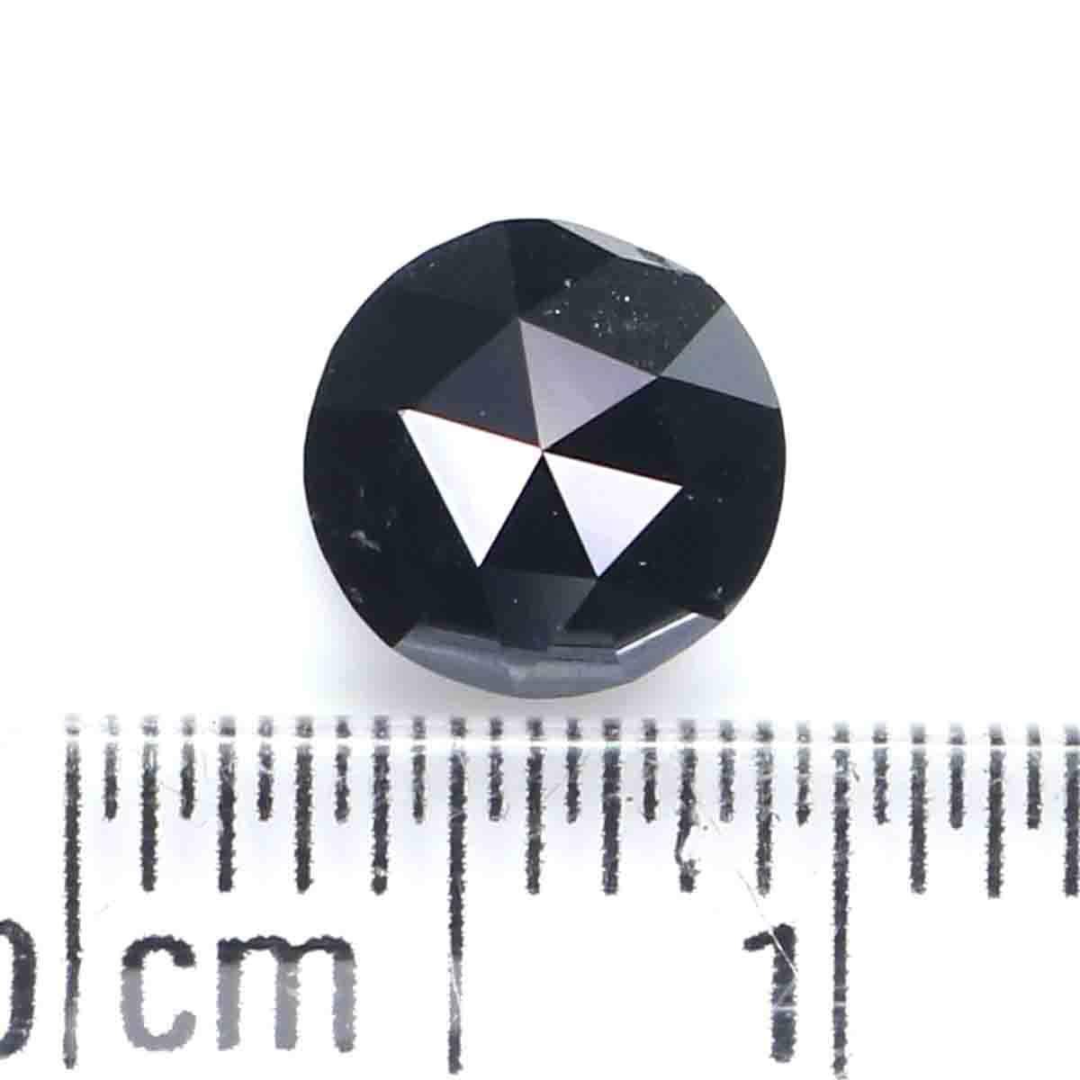 0.98 CT Natural Loose Round Rose Cut Diamond Black Color Round Shape Diamond 6.30 MM Natural Loose Black Color Round Rose Cut Diamond KQ1844
