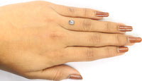 Natural Loose Emerald Salt And Pepper Diamond Black Grey Color 0.73 CT 5.70 MM Emerald Shape Rose Cut Diamond L1187