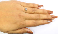 Natural Loose Cushion Salt And Pepper Diamond Black Grey Color 1.08 CT 5.80 MM Cushion Shape Rose Cut Diamond L1291