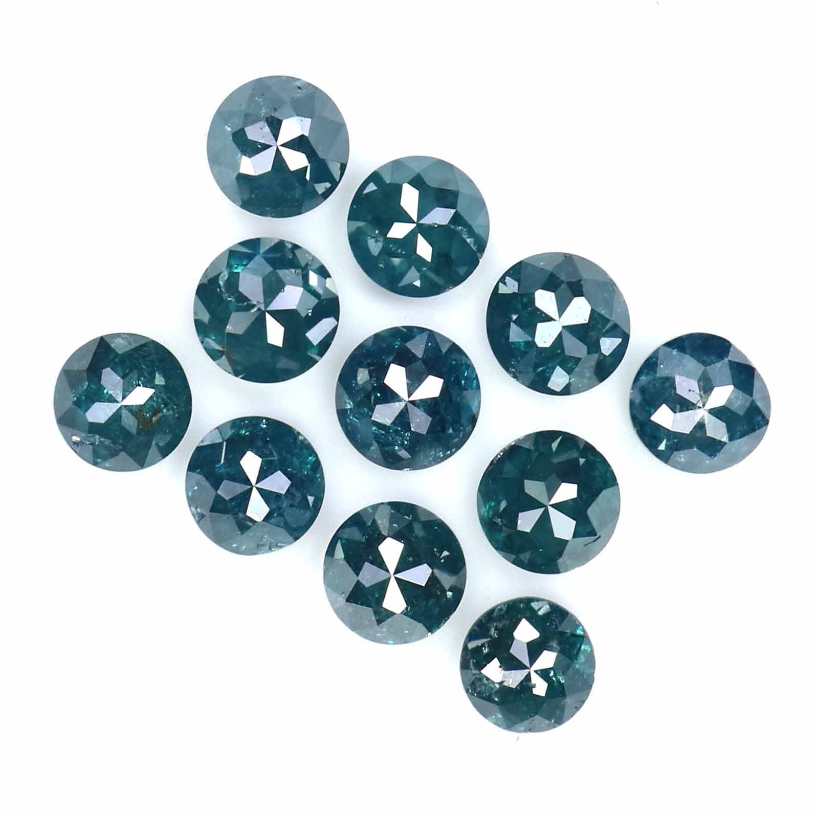 2.39 CT Natural Loose Round Rose Cut Diamond Blue Color Round Shape Diamond 3.25 MM Natural Loose Blue Color Round Rose Cut Diamond LQ2389