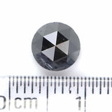 Natural Loose Rose Cut Black Grey Color Diamond 1.48 CT 6.50 MM Round Rose Cut Shape Diamond KR909