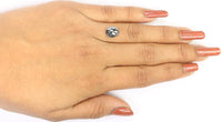 Natural Loose Oval Salt And Pepper Diamond Black Grey Color 2.30 CT 9.35 MM Oval Shape Rose Cut Diamond KDL1110