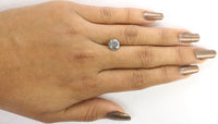 1.96 Ct Natural Loose Diamond, Round Brilliant Cut, Salt Pepper Diamond, Black Diamond, Gray Diamond, Rustic Diamond, Round Cut Diamond KDL891
