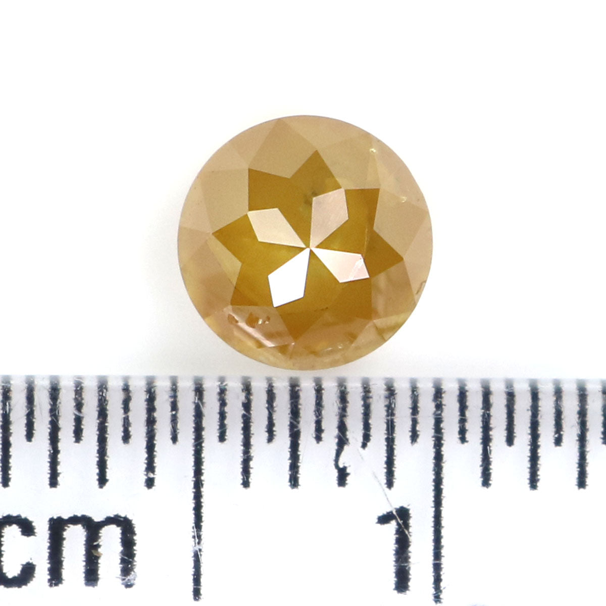 Natural Loose Rose Cut Yellow Color Diamond 0.82 CT 5.30 MM Round Rose Cut Shape Diamond L9227