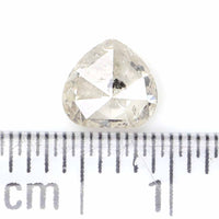 Natural Loose Heart Yellow Grey Color Diamond 0.54 CT 5.05 MM Heart Shape Rose Cut Diamond KR850