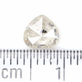 Natural Loose Heart Yellow Grey Color Diamond 0.54 CT 5.05 MM Heart Shape Rose Cut Diamond KR850
