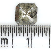 Natural Loose Cushion Salt And Pepper Diamond Black Grey Color 0.60 CT 6.00 MM Cushion Shape Rose Cut Diamond L7457