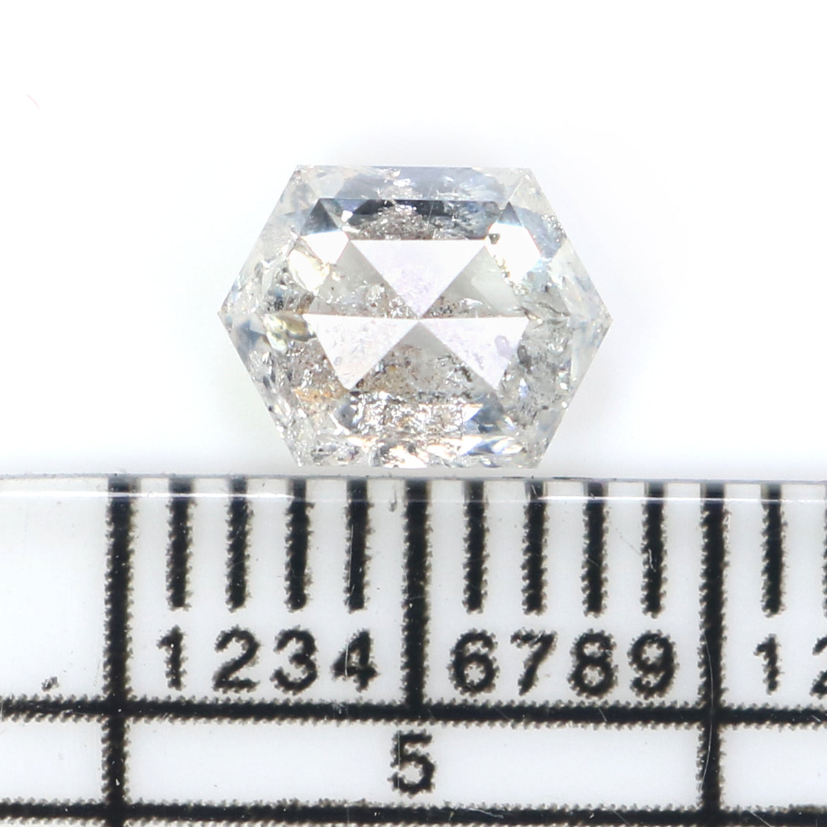 1.08 CT Natural Loose Hexagon Shape Diamond White - G Hexagon Diamond 6.65 MM Natural Loose White - G Color Hexagon Rose Cut Diamond QL2576
