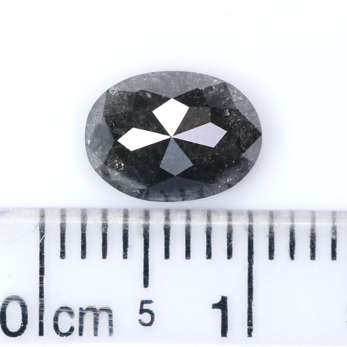 1.66 Ct Natural Loose Oval Shape Diamond Black Grey Color Diamond 8.50 MM Natural Loose Diamond Salt and Pepper Oval Shape Diamond QL2171