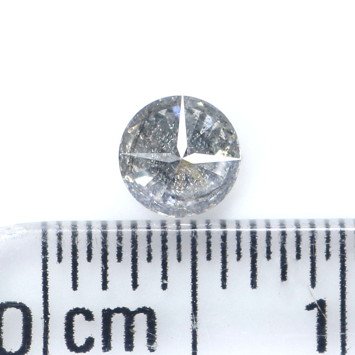 0.27 CT Natural Loose Round Shape Diamond Black Grey Color Round Cut Diamond 4.10 MM Salt And Pepper Round Brilliant Cut Diamond KQ1067