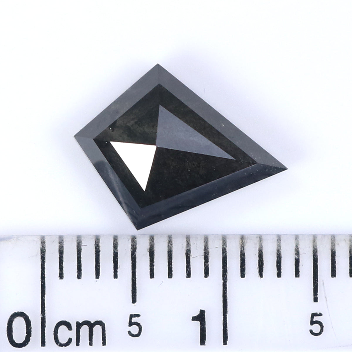 2.71 CT Natural Loose Kite Shape Diamond Salt And Pepper Kite Cut Diamond 12.05 MM Black Grey Color Kite Shape Rose Cut Diamond QL2121