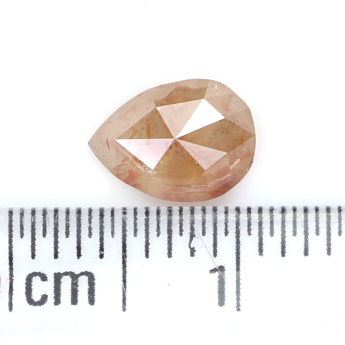 0.92 CT Natural Loose Pear Shape Diamond Brown Grey Color Pear Cut Diamond 7.40 MM Natural Loose Diamond Pear Shape Rose Cut Diamond KQ1857