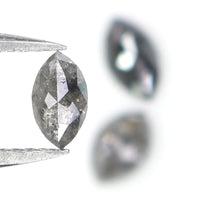 Natural Loose Marquise Diamond, Salt And Pepper Marquise Diamond, Natural Loose Diamond, Rose Cut Diamond, 0.84 CT Marquise Shape L2729