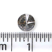 Natural Loose Round Salt And Pepper Diamond Black Grey Color 0.33 CT 4.30 MM Round Brilliant Cut Diamond L5064