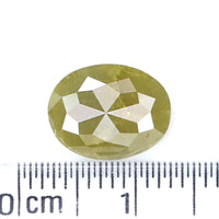 Natural Loose Oval Yellow Color Diamond 2.59 CT 10.55 MM Oval Shape Rose Cut Diamond L2430