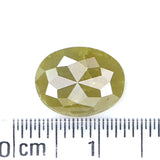 Natural Loose Oval Yellow Color Diamond 2.59 CT 10.55 MM Oval Shape Rose Cut Diamond L2430