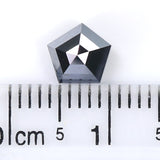 Natural Loose Pentagon Diamond Black Color 0.97 CT 6.28 MM Pentagon Shape Rose Cut Diamond L9613