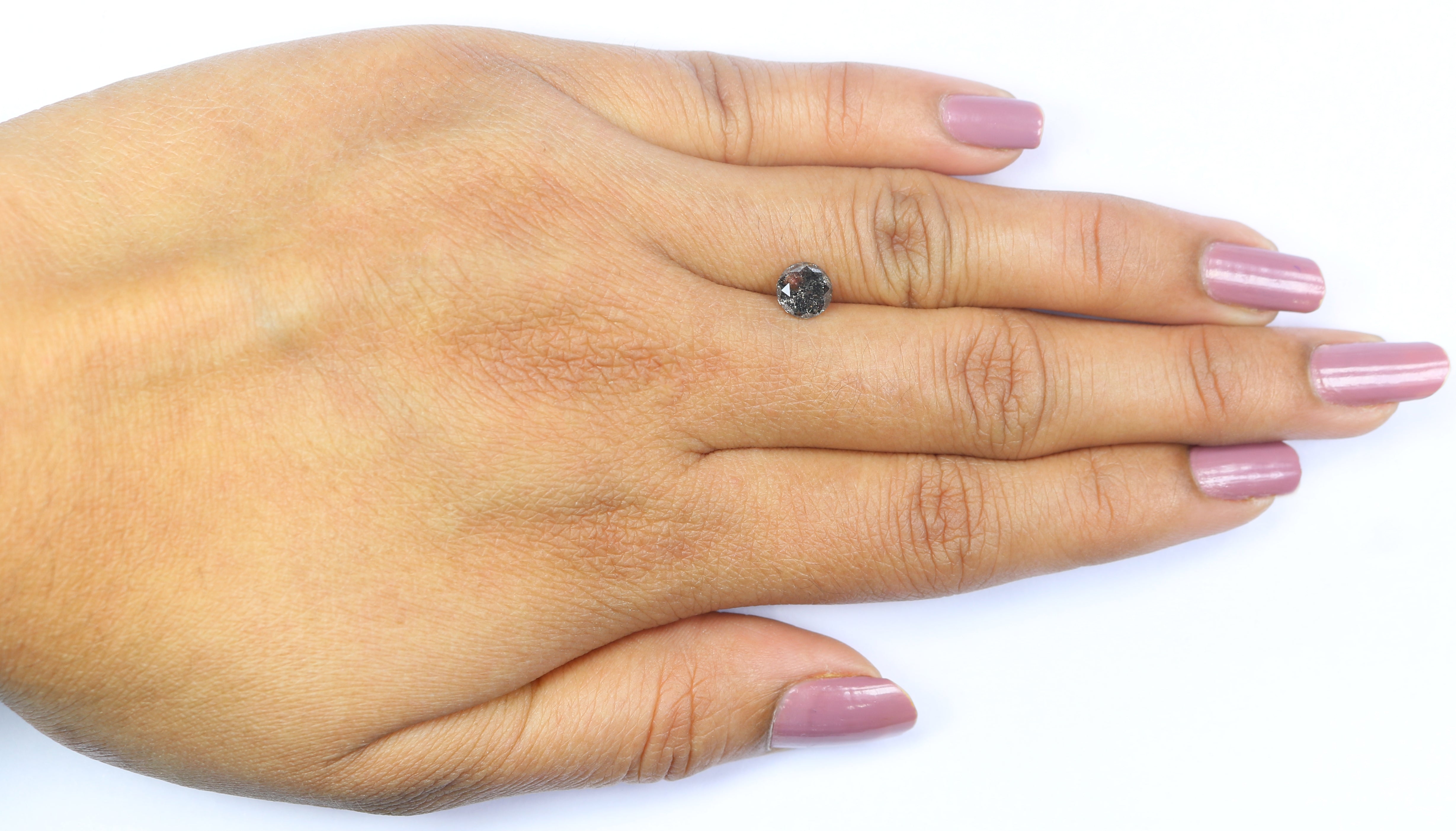 0.89 CT Natural Loose Round Shape Diamond Black Color Round Cut Diamond 5.85 MM Natural Brown Diamond Round Brilliant Cut Diamond LQ2564