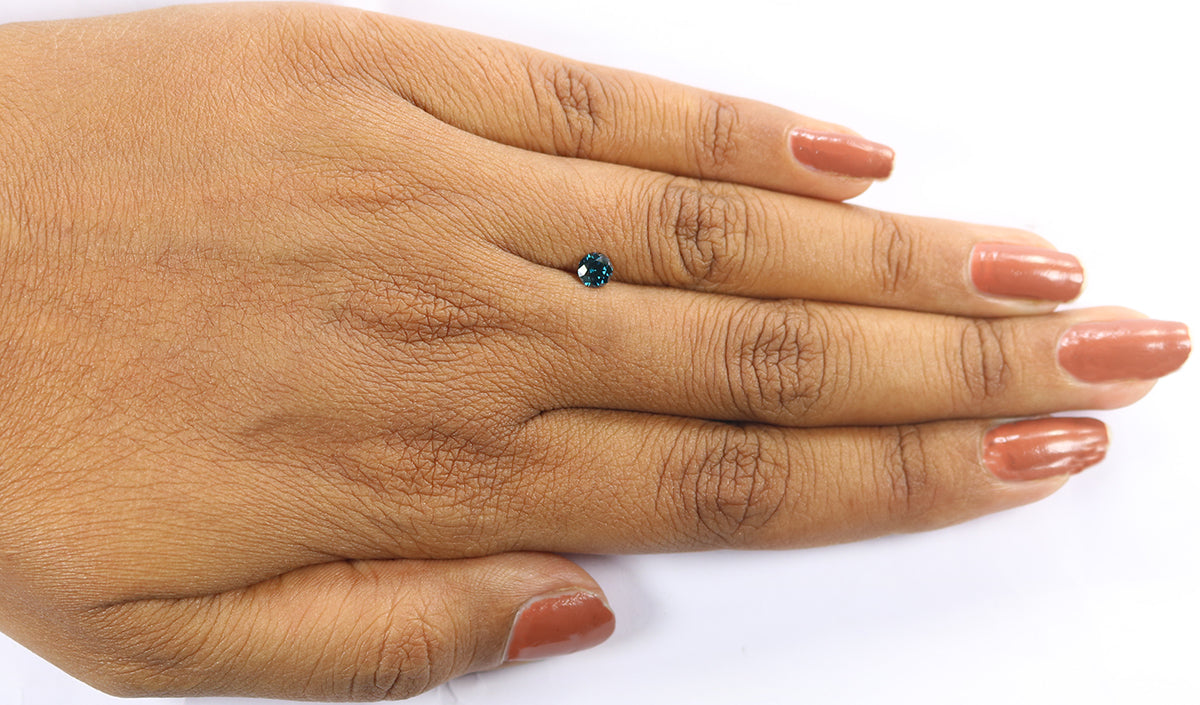 0.30 CT Natural Loose Round Shape Diamond Blue Color Round Cut Diamond 4.35 MM Natural Blue Color Diamond Round Brilliant Cut Diamond LQ1881