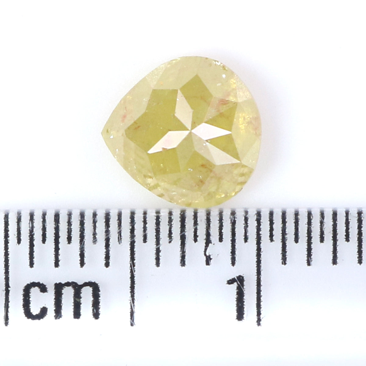 Natural Loose Pear Diamond Yellow Color 1.02 CT 6.35 MM Pear Shape Rose Cut Diamond KDL1743